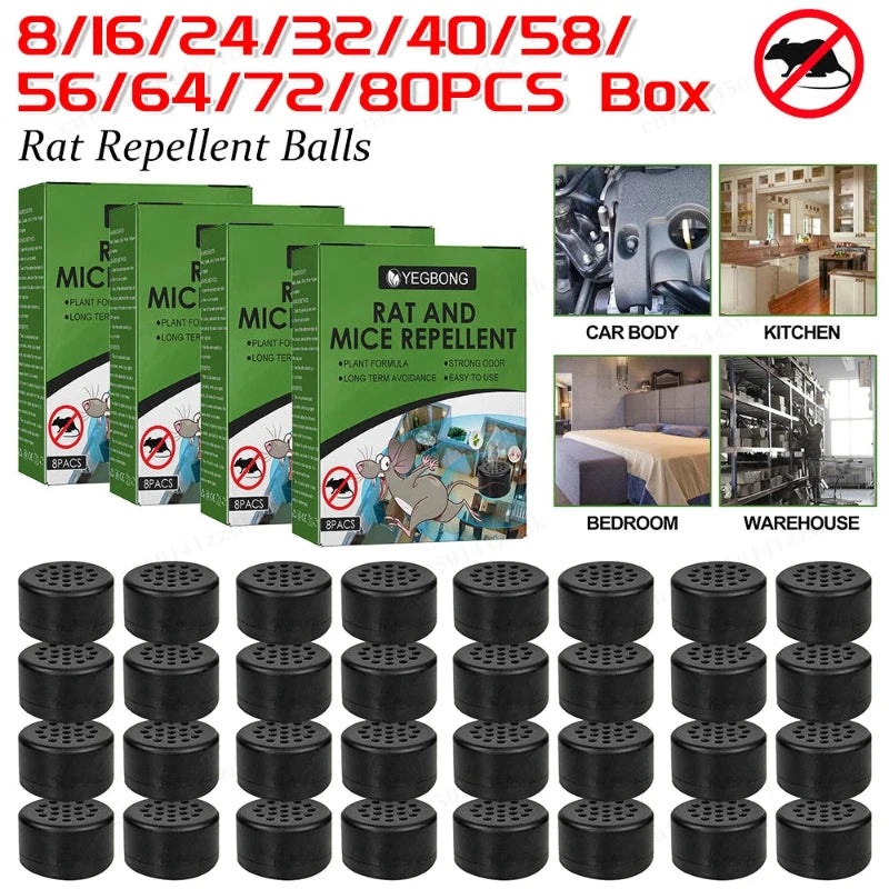 8Pcs Peppermint Oil Mouse Repellent for Mice Rats Squirrels Indoor Outdoor Pest Control