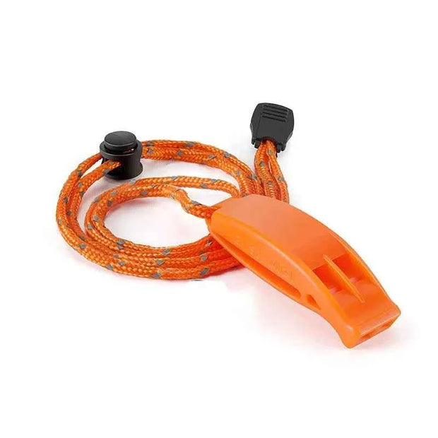 1PC Orange Emergency Safety Whistle with Reflective Lanyard for Camping, Hiking, Kayaking and Fishing
