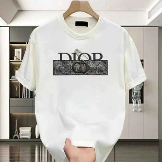 Patterned Print Short Sleeve 2026 Summer Short Sleeve Luxury Versatile Cotton Breathable Printed T-shirt for Men and Women