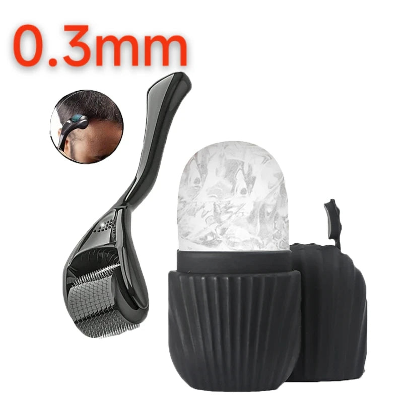 Ice Facial Roller Tool Skin Care Beauty Set with Micro Needle Facial Roller for Face & Beard Care