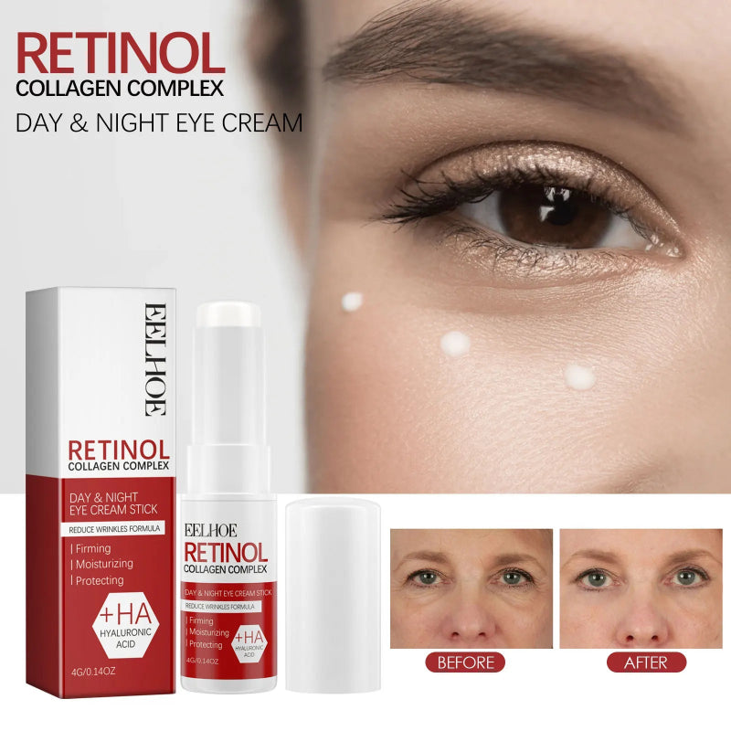 EELHOE Retinol Collagen Eye Cream Stick - Advanced Day & Night Formula, 0.14 oz