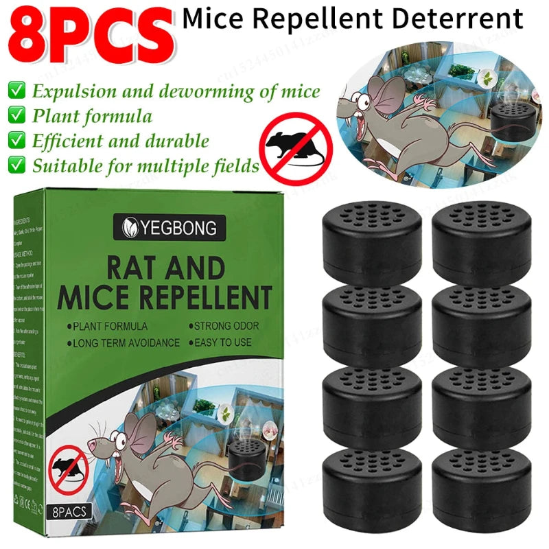 8Pcs Peppermint Oil Mouse Repellent for Mice Rats Squirrels Indoor Outdoor Pest Control