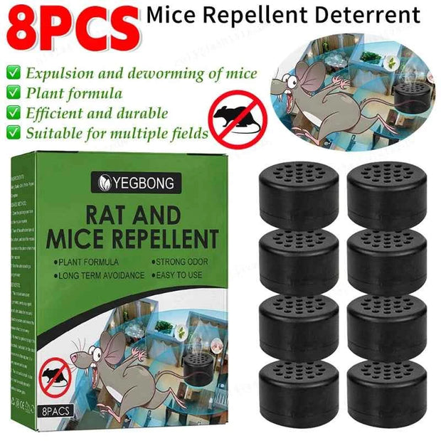 8Pcs Peppermint Oil Mouse Repellent for Mice Rats Squirrels Indoor Outdoor Pest Control