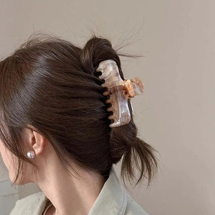 Vintage Wash Pattern Hair Claw Clip for Women