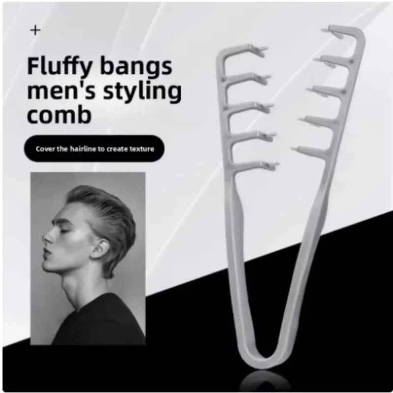 Men's Styling Comb Set, Plastic Material, Portable Small Easy Storage, Hair Grip Define Volume, Travel Office Dorm Use