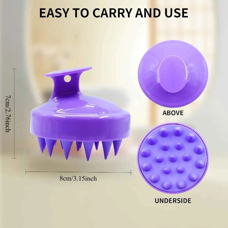 Silicone Scalp Massager Shampoo Brush 8x7.2cm