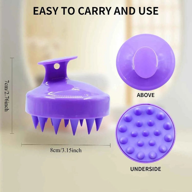 Silicone Scalp Massager Shampoo Brush 8x7.2cm