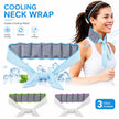 Reusable Cooling Ice Pack Neck Scarf Wrap with Adjustable Straps for Outdoor Activities