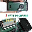 STONEGO Solar Hand Crank Emergency Radio – AM/FM NOAA, USB-C Charging, LED Flashlight, SOS Alarm & Compass