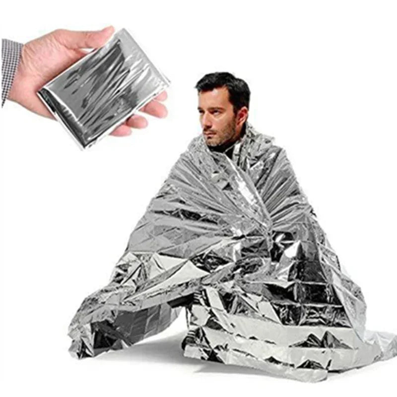 Emergency Mylar Thermal Blanket Foil Survival Outdoor First Aid Rescue Space Blanket