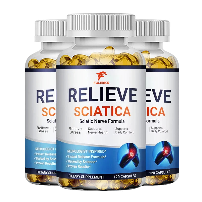 Relieve Sciatica Capsules - Helps Relieve Joint Pain Supports Daily Nervous System, Bone & Nerve Health Balances Inflammation