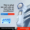 Lenovo 199-Speed Foldable Ice Cooling Handheld Fan with Type-C Charging & Digital Display