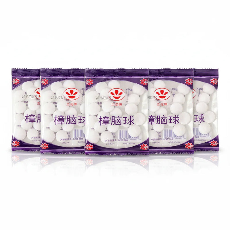 Household Camphor Balls for Moth Protection – 1/3/5/10/20 Bags Anti-Mildew & Anti-Insect Wardrobe Freshener