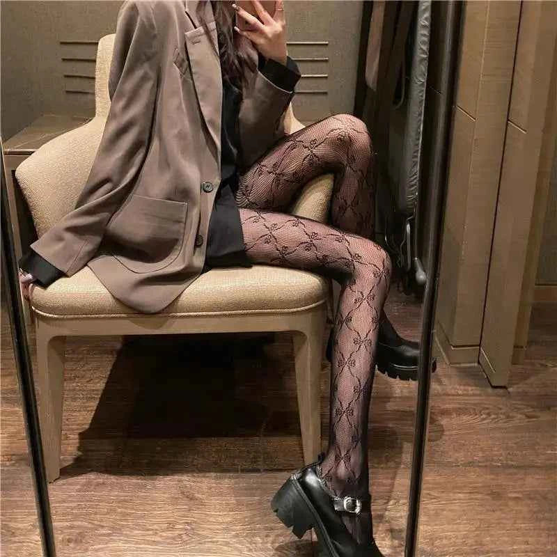 Lace Tights Hosiery | Soft, Stretchable, Floral Design