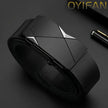 OYIFAN Black and Gold Luxury Leather Strap Men's Watch