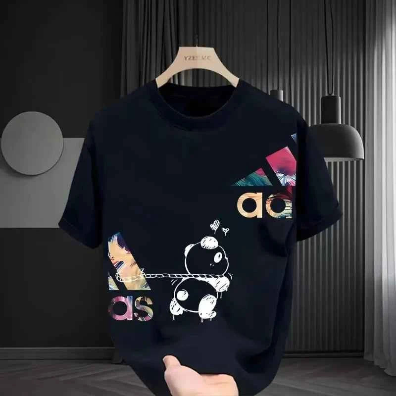 Adidas Panda Graphic T-shirt – Stylish Casual Wear for Men | Black & White Options