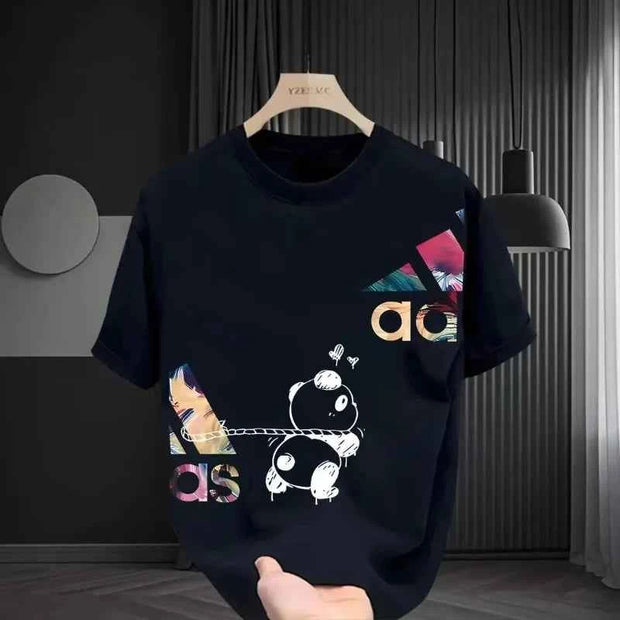 Adidas Panda Graphic T-shirt – Stylish Casual Wear for Men | Black & White Options