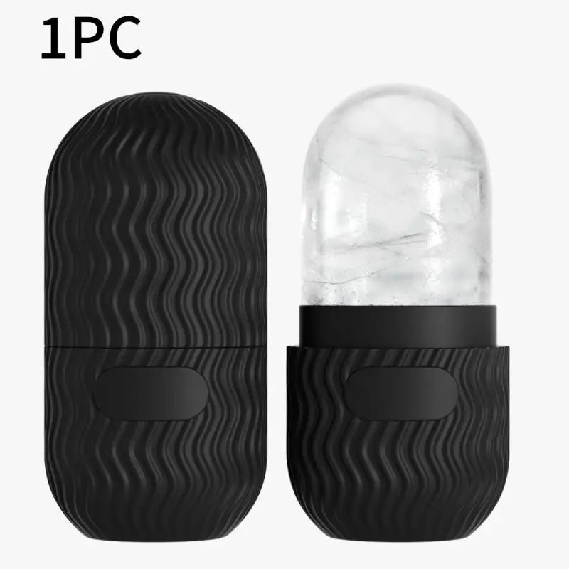 Silicone Cube Tray Shape Facial Ice Roller Reusable Face Massage Roller Skin Care Tool