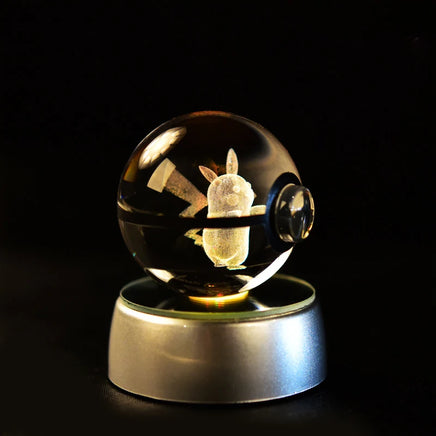 Potdemiel 3D Pokémon Crystal Ball 5cm with LED Lamp Base