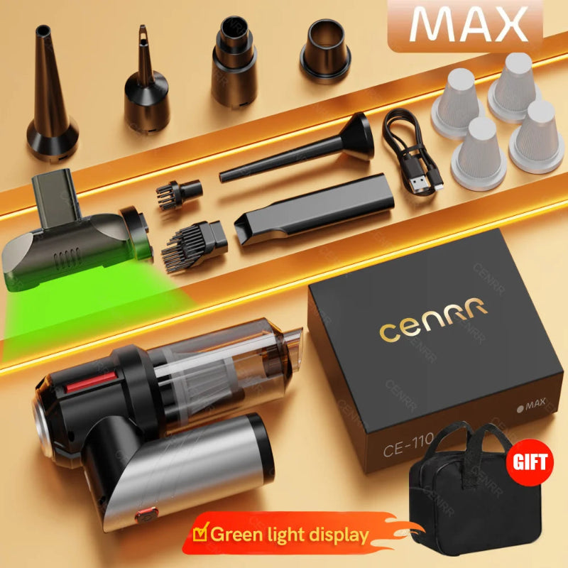 CENRR Mini Car Vacuum Cleaner 998000Pa Powerful Cordless Portable Handheld Vacuum & Blower