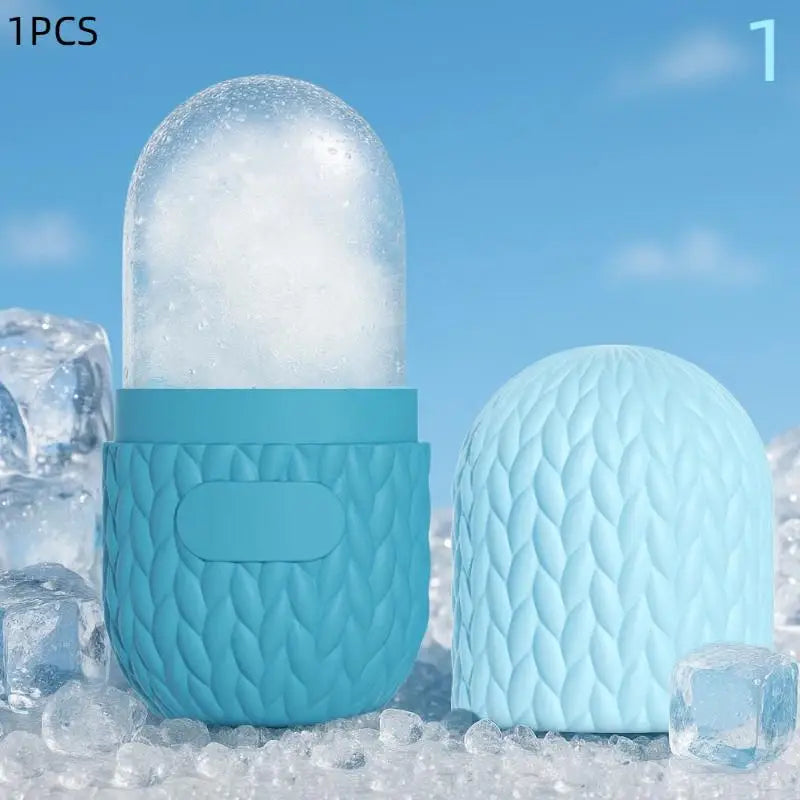 Silicone Cube Tray Shape Facial Ice Roller Reusable Face Massage Roller Skin Care Tool