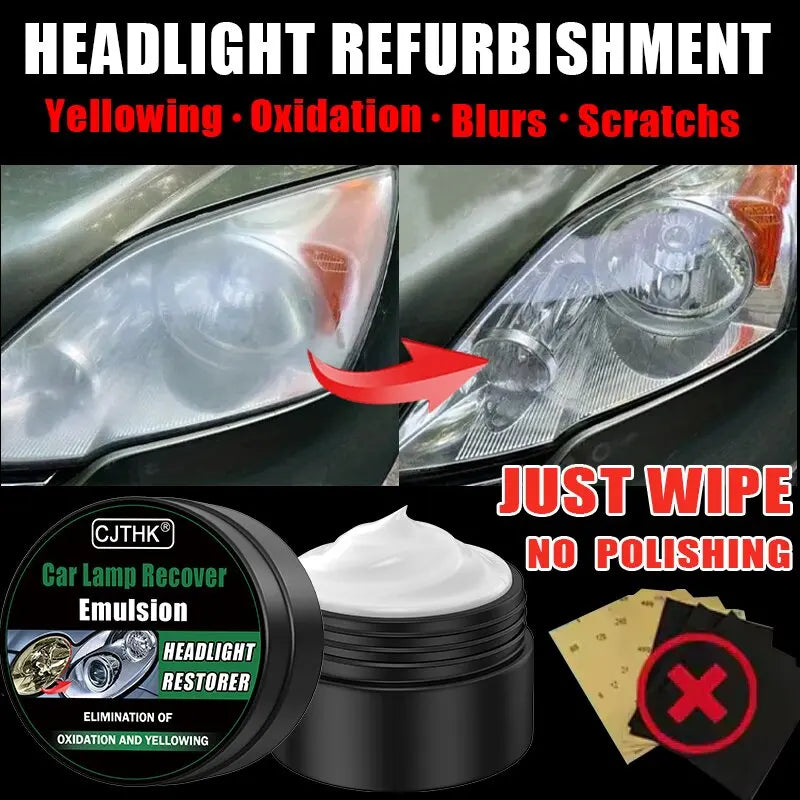 Car Headlight Restoration Polishing Kit Scratch & Oxidation Remover