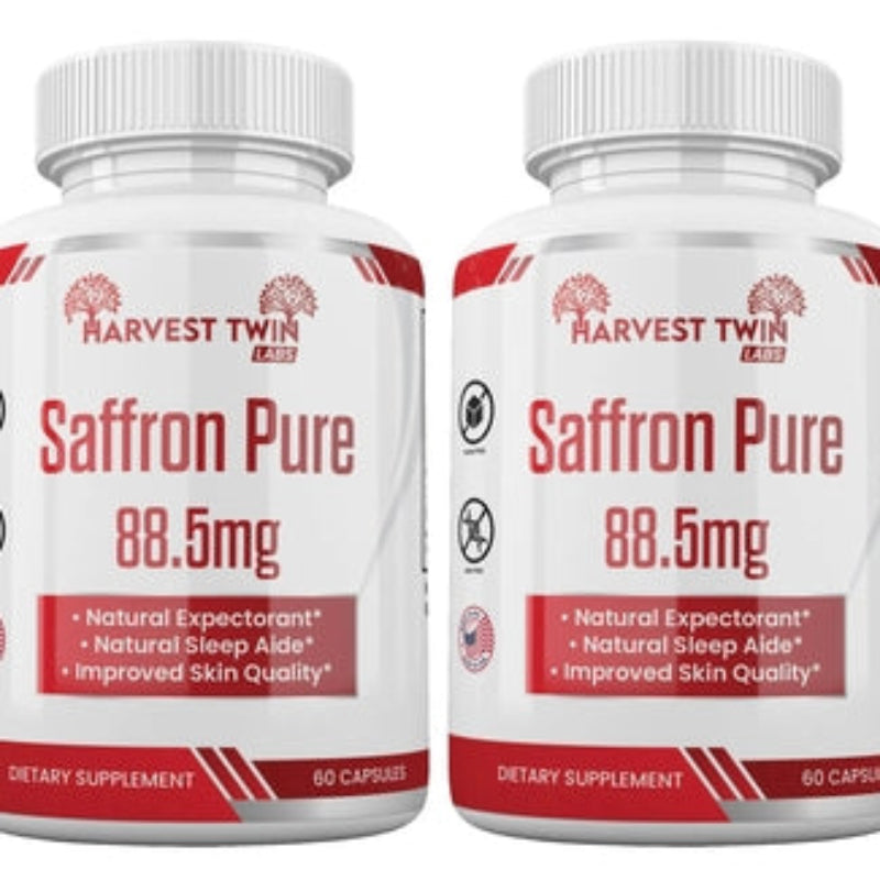 Harvest Twin Labs Saffron Pure 88.5mg Dietary Supplement – 60 Capsules