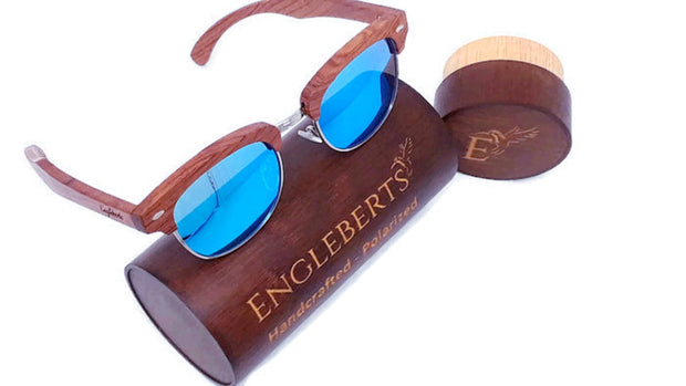 Blue Lens Wood Eyewear