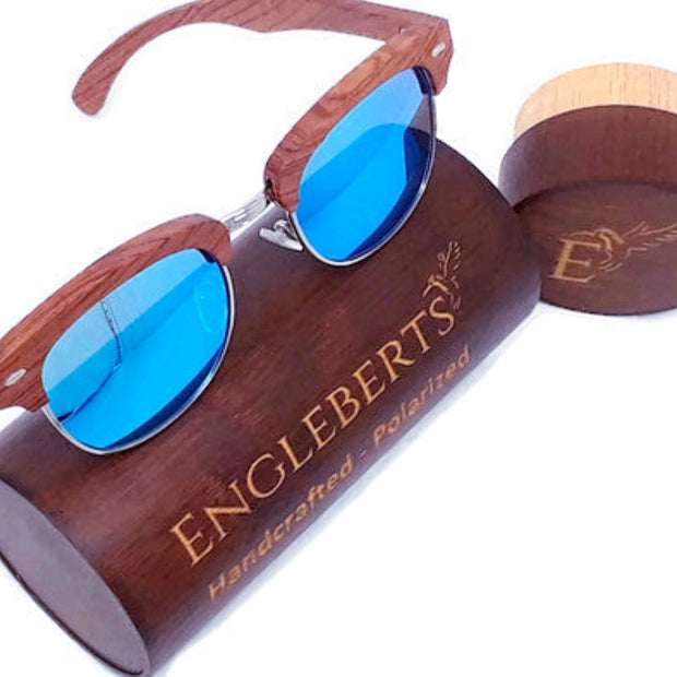 Blue Lens Wood Eyewear