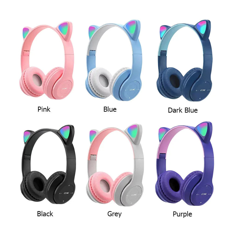 Cat Ear LED Wireless Headphones
