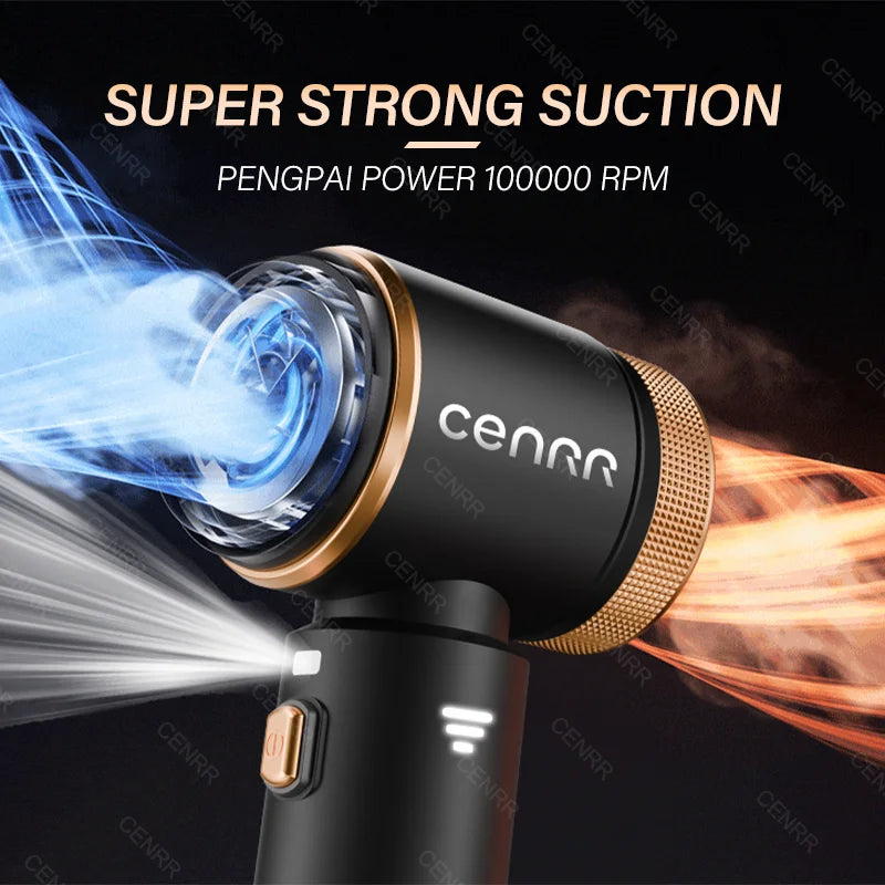 CENRR 2026 Mini Car Vacuum Cleaner 998000Pa Cordless Powerful Handheld Vacuum & Blower