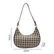 CHEROSE & KEITH Women’s Houndstooth Crescent Shoulder Bag
