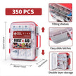 RHINO RESCUE 350 Piece First Aid Kit OSHA Emergency Medical Supplies with Portable Case for Home, Office & School