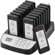 VEVOR 20-Pager Wireless Restaurant Paging System with 3 Alert Modes, 500m Range and Charging Base