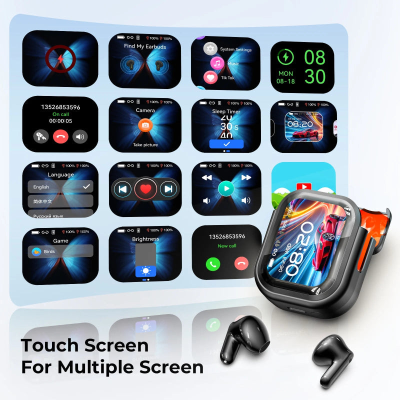 htc NE20 True Wireless Earbuds with Smart Display Charging Case & In-Ear Design