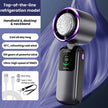 100-Speed Folding Handheld Cooling Fan with TEC Ice Cooling, LED Display & Neck-Hanging Design
