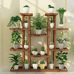 Large Multi-Tier Plant Stand – Brown Staggered Flower Pot Display Rack