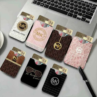 MICHAEL KORS Slim Credit Card Holder Wallet – Assorted Colors and Designs