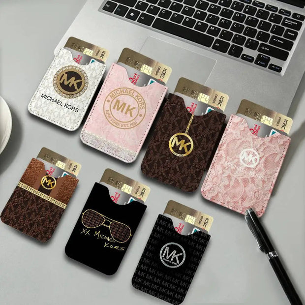 MICHAEL KORS Slim Credit Card Holder Wallet – Assorted Colors and Designs
