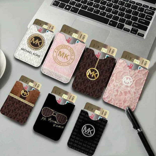 MICHAEL KORS Slim Credit Card Holder Wallet – Assorted Colors and Designs