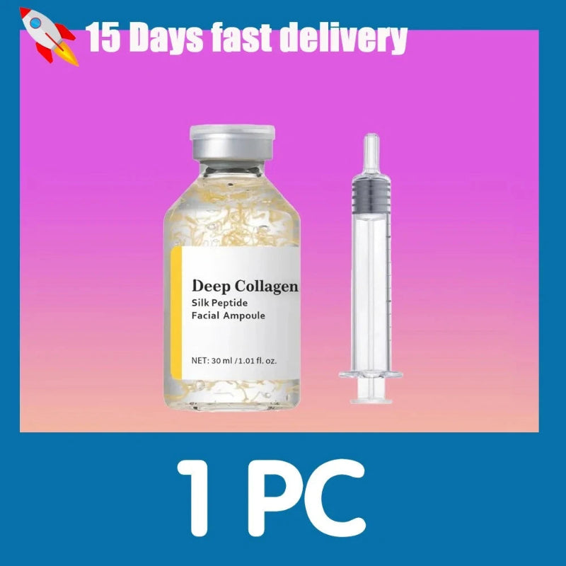 KOEC Silk Peptide Intensive Lifting Ampoule – Collagen Facial Serum with 30-Peptide Complex and Precision Applicator