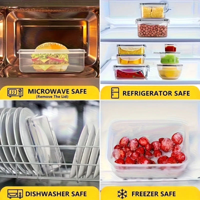 8-Piece BPA-Free Airtight Food Storage Containers with Locking Lids