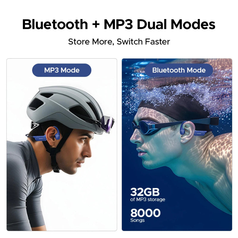 DOOGEE BoneBeat Swim Lite Bone Conduction Sports Headphones with Bluetooth 5.4, Waterproof Wireless Design & Swimming Support