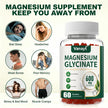 Magnesium Glycinate 600mg Per Serving with Black Pepper, Vitamin D3 & B6 – Muscle, Joint, Nerve & Nighttime Relaxation Support