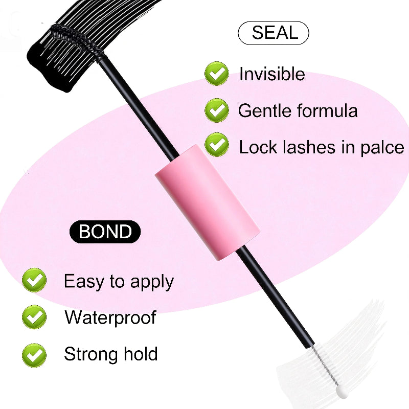Eyelash Glue Kit with Bond & Seal, Lash Remover and Tweezer Set
