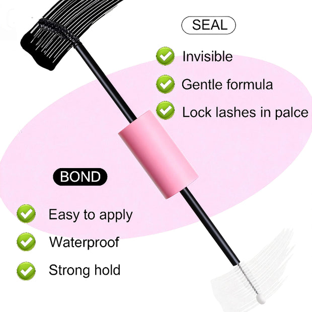Eyelash Glue Kit with Bond & Seal, Lash Remover and Tweezer Set