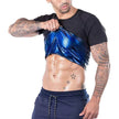 Men’s Slimming Shirt – Fat Burning Compression T-Shirt in Silver, Blue, and Gold