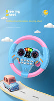Infant Simulation Steering Wheel Toy with Light Sound Effects Kids Early Education Driving Toy for Stroller Car Play