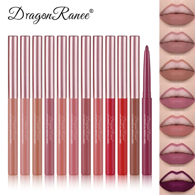 Matte Mauve Lipstick Pencil – Long-Lasting Waterproof Non-Stick Velvet Lipliner Crayon