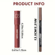 2pcs Matte Lip Liner & Lip Gloss Set Long-Lasting Waterproof Lip Makeup Combo